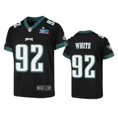Youth Eagles Reggie White Black Super Bowl LVII Game Jersey