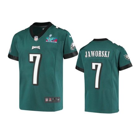 Youth Eagles Ron Jaworski Midnight Green Super Bowl LVII Game Jersey