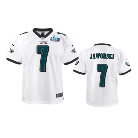 Youth Eagles Ron Jaworski White Super Bowl LVII Game Jersey