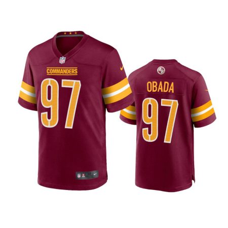 Youth Washington Commanders Efe Obada Burgundy Game Jersey