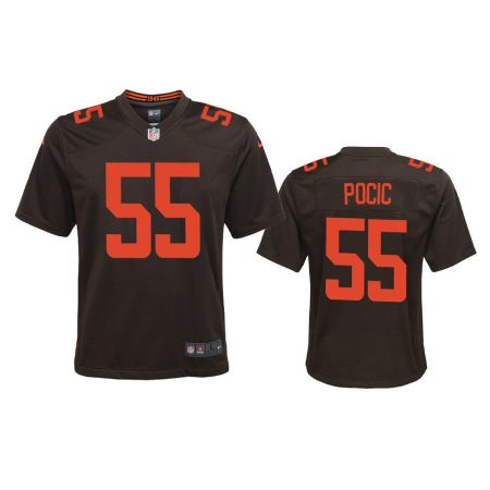 Youth Cleveland Browns Ethan Pocic Brown Alternate Game Jersey