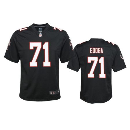 Youth Falcons Chuma Edoga Black Throwback Game Jersey