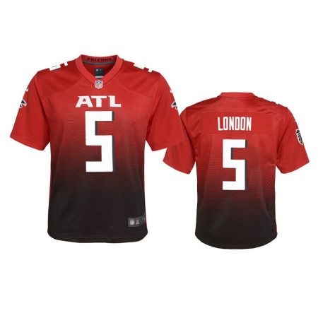 Youth Falcons Drake London Red Alternate Game Jersey