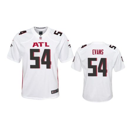 Youth Falcons Rashaan Evans White Game Jersey