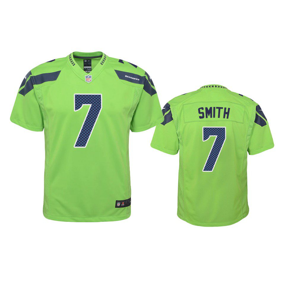 Youth Seattle Seahawks Geno Smith Green Game Jersey 1 youth geno smith seahawks green game jersey