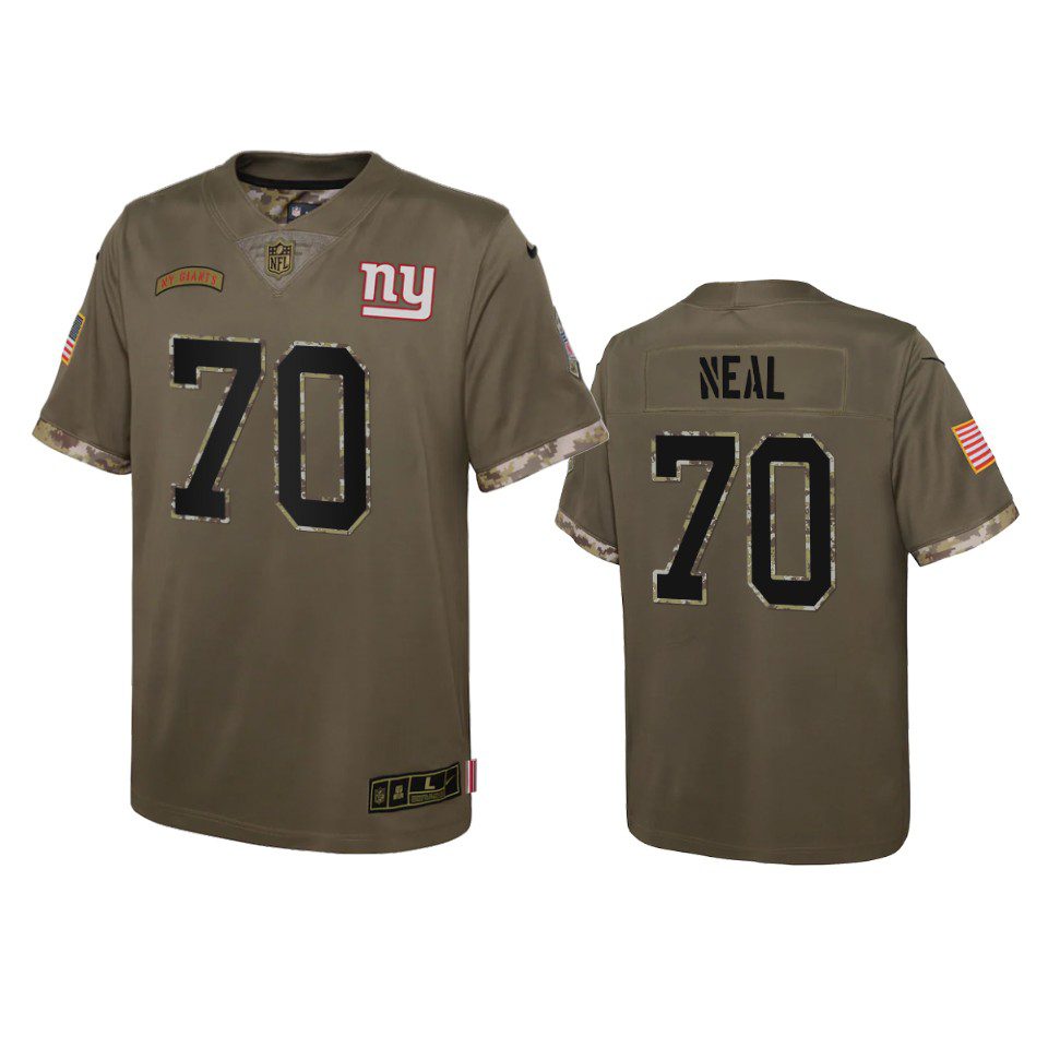 Youth New York Giants Evan Neal Olive 2022 Salute To Service Limited Jersey 1 youth giants evan neal olive limited 2022 salute to service jersey
