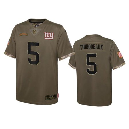 Youth New York Giants Kayvon Thibodeaux Olive 2022 Salute To Service Limited Jersey