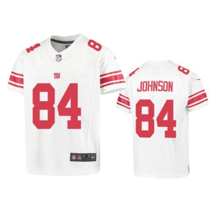 Youth Giants Marcus Johnson White Game Jersey