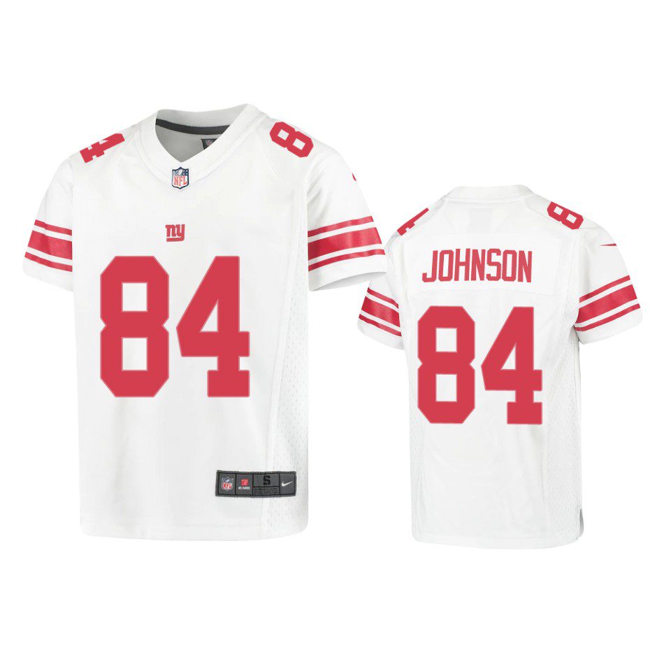 Youth Giants Marcus Johnson White Game Jersey 1 youth giants marcus johnson game white jersey