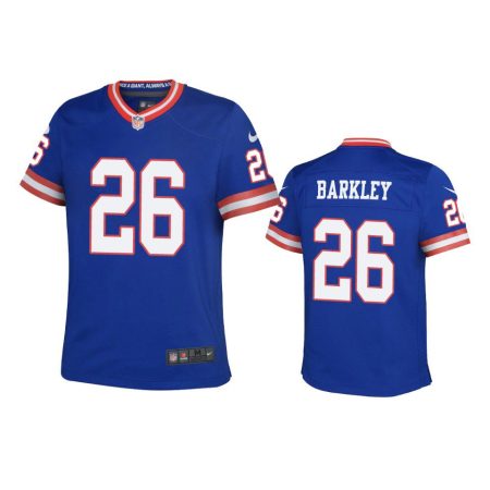 Youth Giants Saquon Barkley Royal Classic Game Jersey