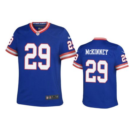 Youth Giants Xavier McKinney Royal Classic Game Jersey
