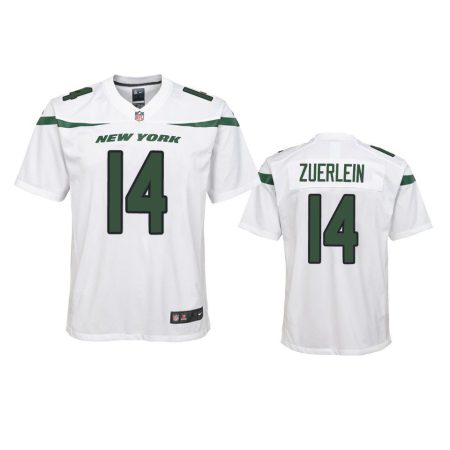 Youth New York Jets Greg Zuerlein White Game Jersey