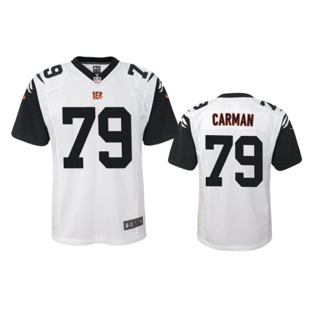 Youth Cincinnati Bengals Jackson Carman White Game Jersey