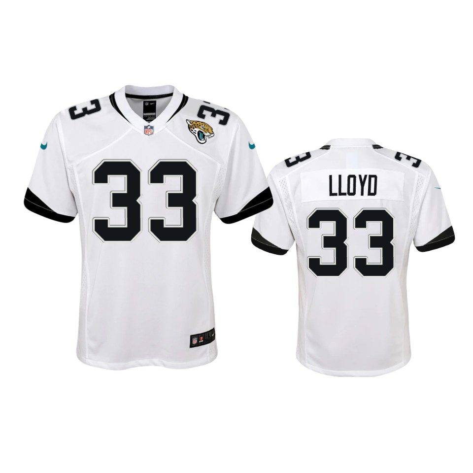 Youth Jaguars Devin Lloyd White Game Jersey 1 youth jaguars devin lloyd game white jersey