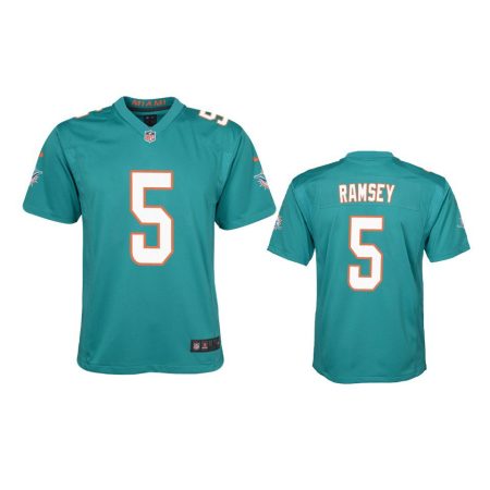 Youth Miami Dolphins Jalen Ramsey Aqua Game Jersey