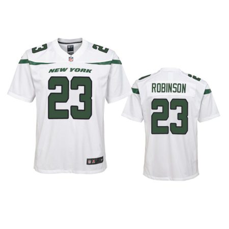 Youth New York Jets James Robinson White Game Jersey