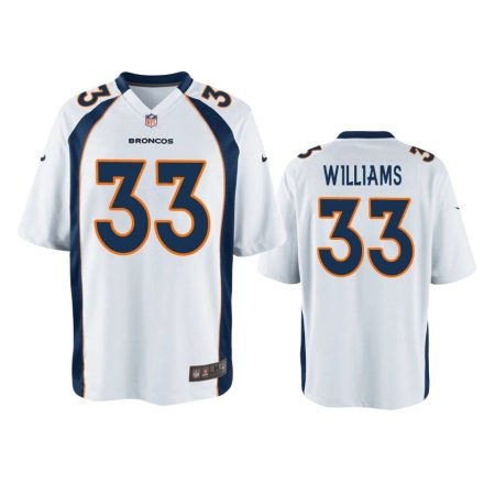 Youth Denver Broncos Javonte Williams White Game Jersey