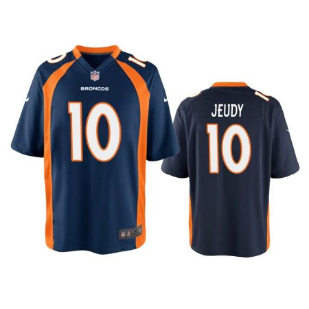 Youth Denver Broncos Jerry Jeudy Navy Game Jersey