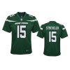 Youth Jets Chris Streveler Green Game Jersey 2 youth jets chris streveler game green jersey