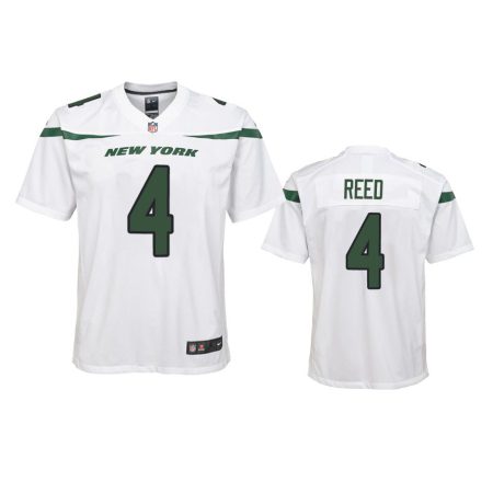 Youth Jets D.J. Reed White Game Jersey