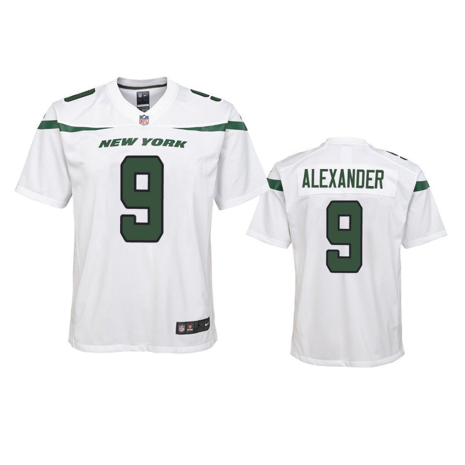 Youth Jets Kwon Alexander White Game Jersey 1 youth jets kwon alexander game white jersey