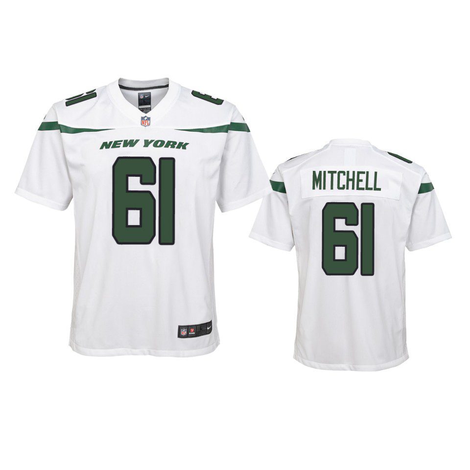 Youth Jets Max Mitchell White Game Jersey 1 youth jets max mitchell game white jersey