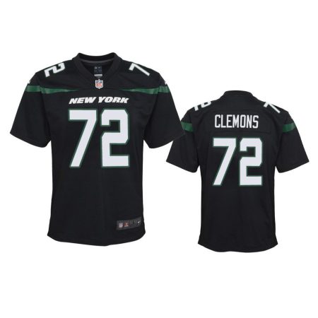 Youth Jets Micheal Clemons Black Game Jersey