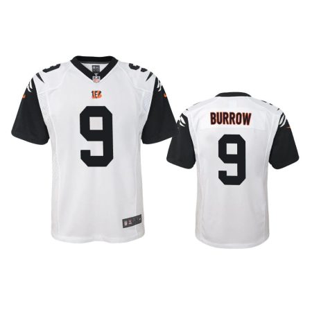 Youth Cincinnati Bengals Joe Burrow White Game Jersey