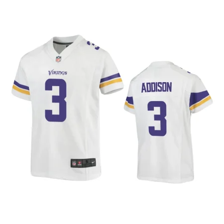 Youth Minnesota Vikings Jordan Addison White Game Jersey