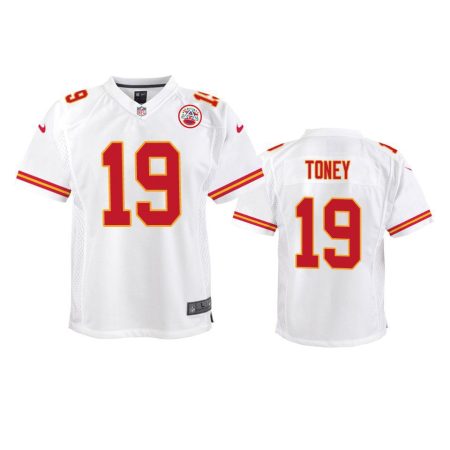 Youth Kansas City Chiefs Kadarius Toney White Game Jersey