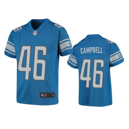 Youth Lions Jack Campbell Blue Game Jersey