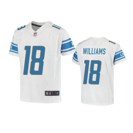 Youth Lions Jameson Williams White Game Jersey