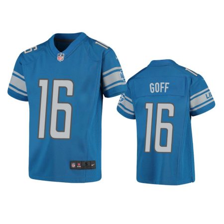 Youth Lions Jared Goff Blue Game Jersey