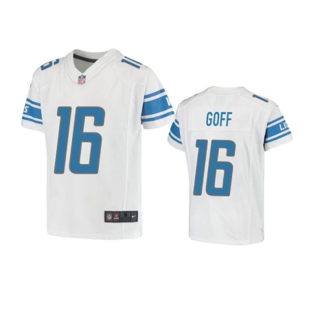 Youth Lions Jared Goff White Game Jersey