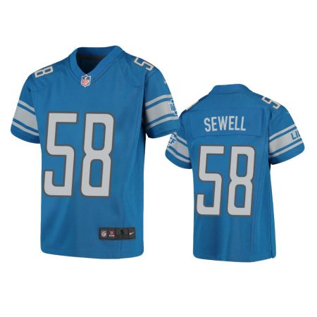 Youth Lions Penei Sewell Blue Game Jersey