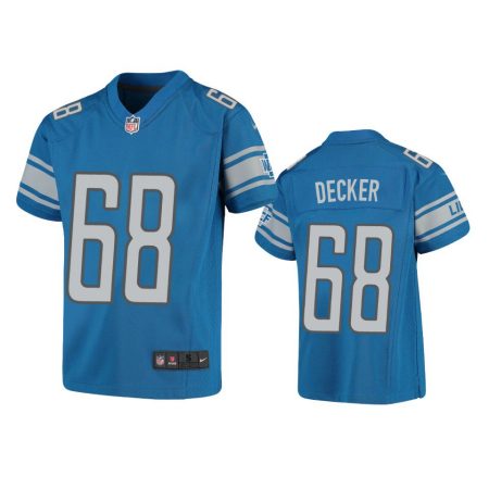 Youth Lions Taylor Decker Blue Game Jersey