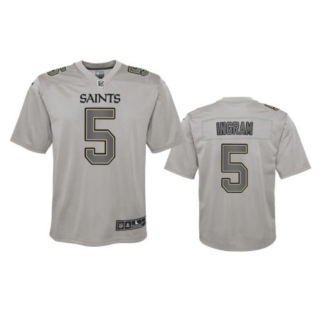 Youth New Orleans Saints Mark Ingram Gray Atmosphere Fashion Game Jersey