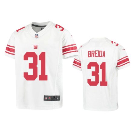 Youth New York Giants Matt Breida White Game Jersey