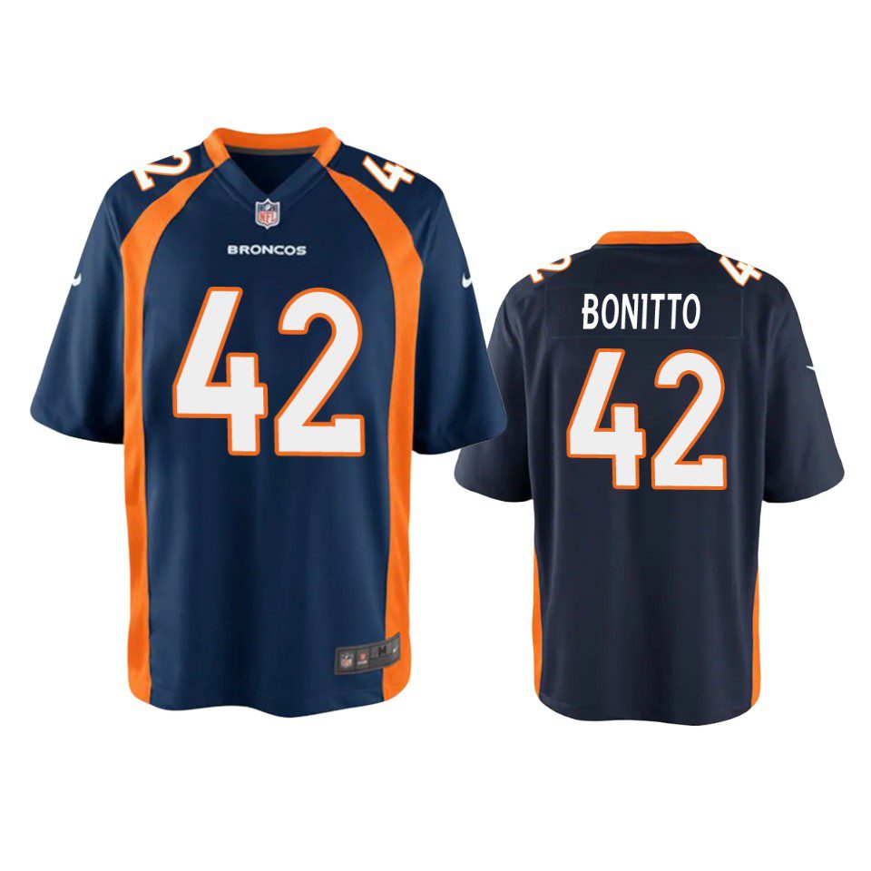 Youth Denver Broncos Nik Bonitto Navy Game Jersey 1 youth nik bonitto broncos navy game jersey