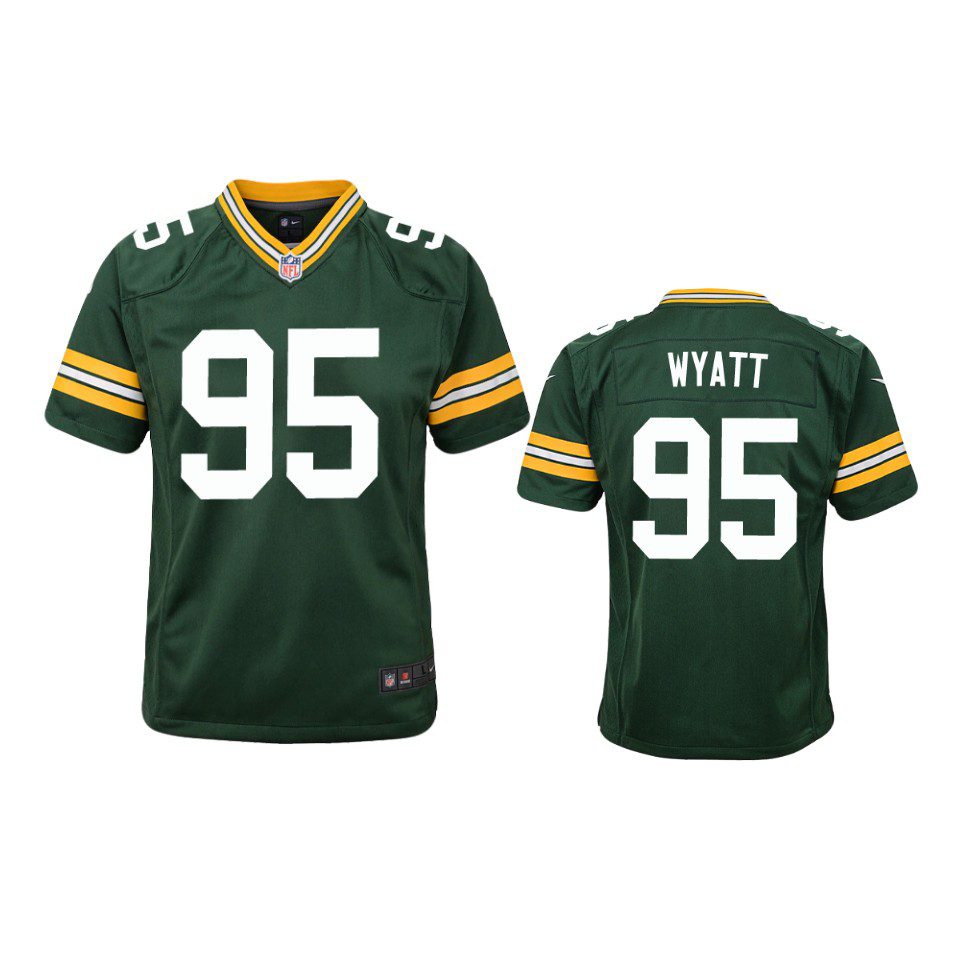 Youth Packers Devonte Wyatt Green Game Jersey 1 youth packers devonte wyatt game green jersey