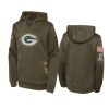 Youth Green Bay Packers Olive 2022 Salute to Service Performance Hoodie 2 youth packers olive 2022 salute to service hoodie