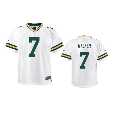 Youth Packers Quay Walker White Game Jersey