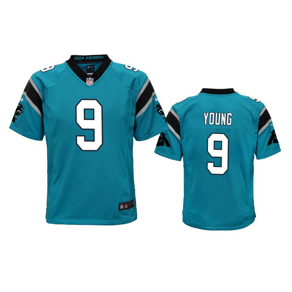 Youth Panthers Bryce Young Blue Game Jersey 1 youth panthers bryce young game blue jersey