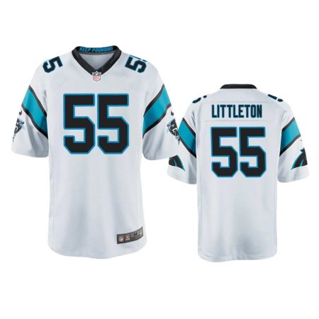 Youth Panthers Cory Littleton White Game Jersey