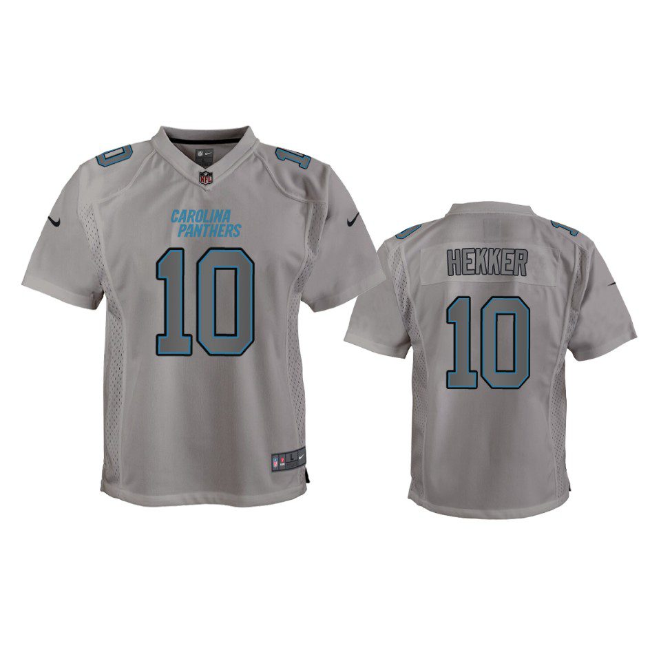 Youth Panthers Johnny Hekker Gray Atmosphere Fashion Game Jersey 1 youth panthers johnny hekker atmosphere fashion game gray jersey