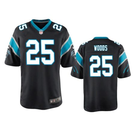 Youth Panthers Xavier Woods Black Game Jersey