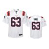 Youth Patriots Chasen Hines White Game Jersey 3 youth patriots chasen hines game white jersey