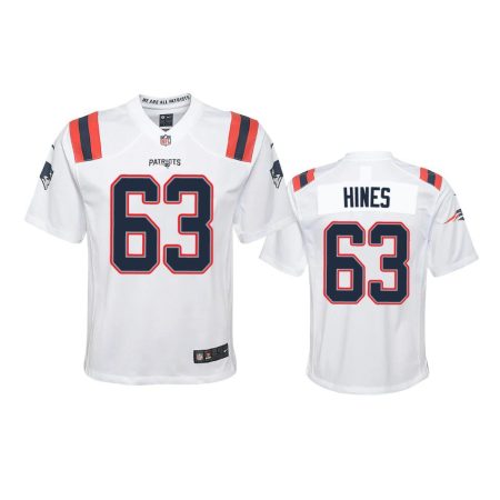 Youth Patriots Chasen Hines White Game Jersey