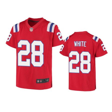 Youth Patriots James White Red Game Jersey