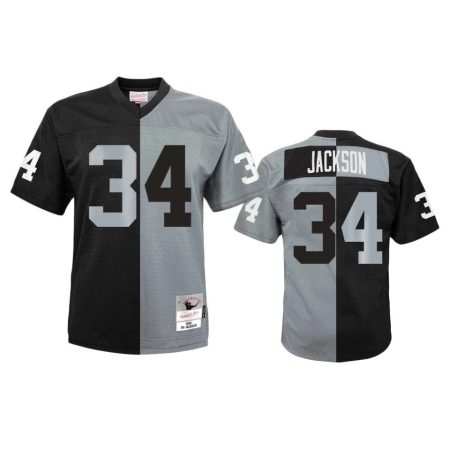 Las Vegas Raiders Bo Jackson Black Silver Split Legacy Replica Jersey - Youth